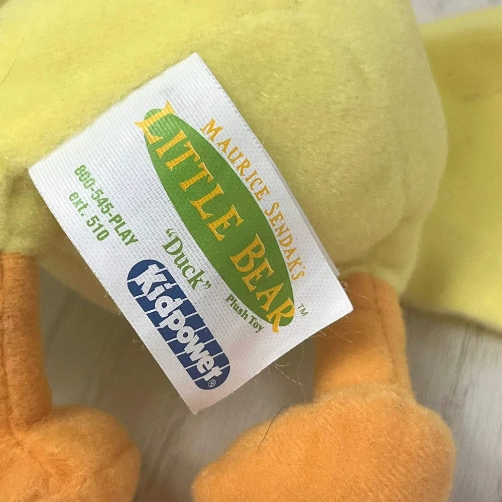 Kidpower Maurice Sendak Little Bear Duck Plush Vintage 1999 Read